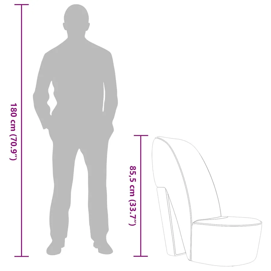 Chaise en forme de chaussure à talon haut Doré Similicuir - 9