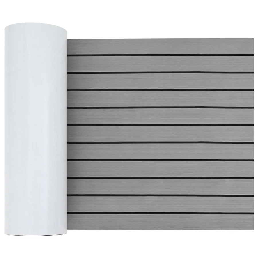 Tapis de bateau Rayé Gris clair et noir 240 x 60 cm EVA