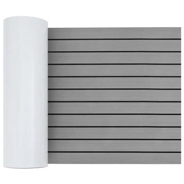 Tapis de bateau Rayé Gris clair et noir 240 x 60 cm EVA