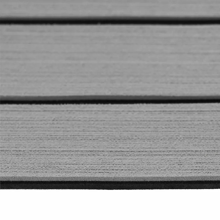 Tapis de bateau Rayé Gris clair et noir 240 x 60 cm EVA - 7