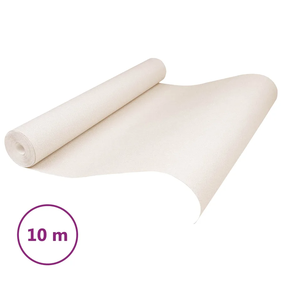 Papier peint 3D Solide Rayé Beige 10 x 0,53 m Tissu non tissé - 2