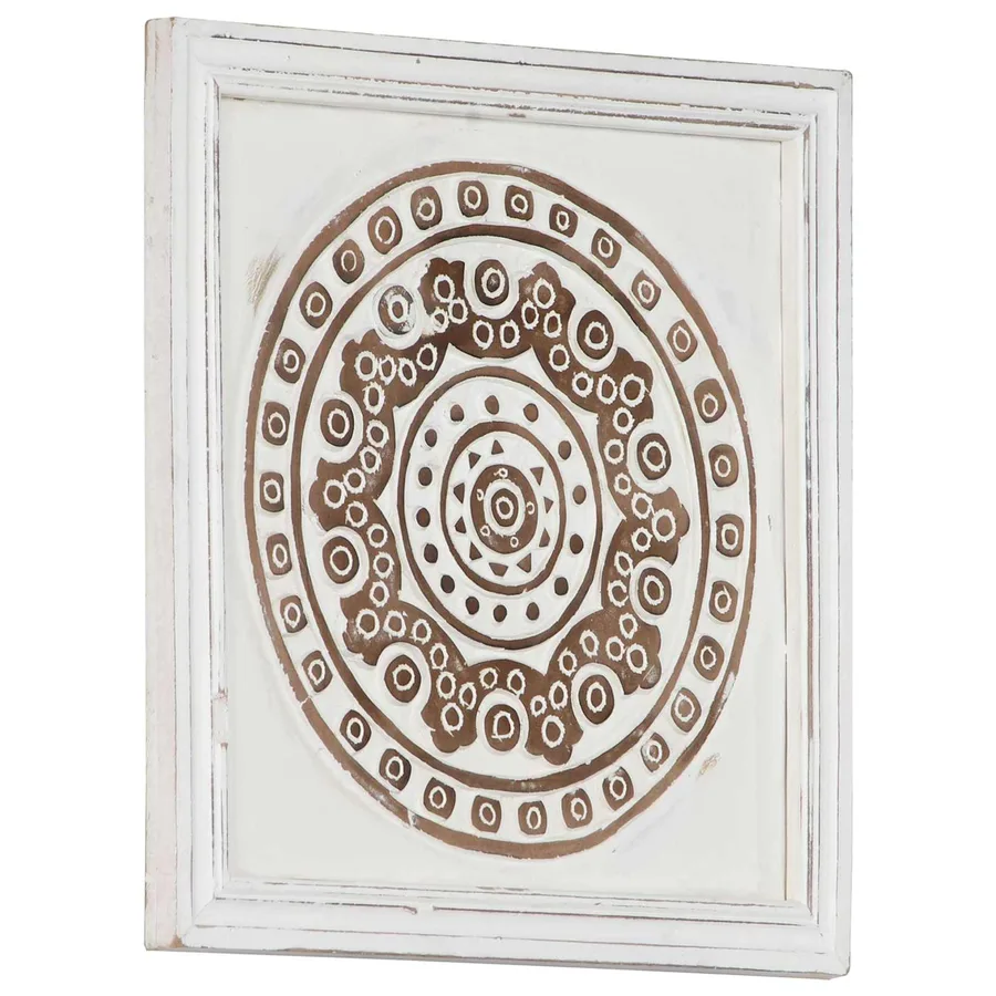 Décor artistique 2 pcs Marron et blanc 40 x 40 x 1,5 cm - 3