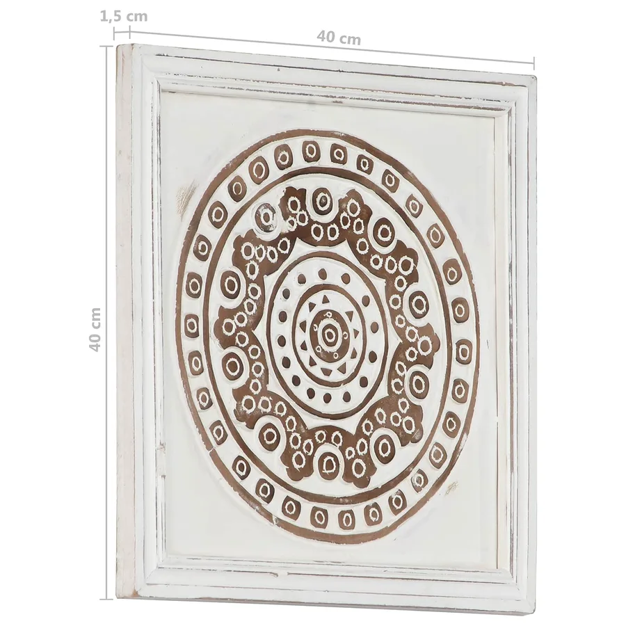 Décor artistique 2 pcs Marron et blanc 40 x 40 x 1,5 cm - 8