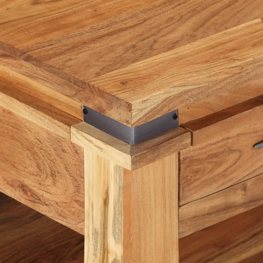 Table basse 110x52x45 cm Bois d'acacia solide - 5