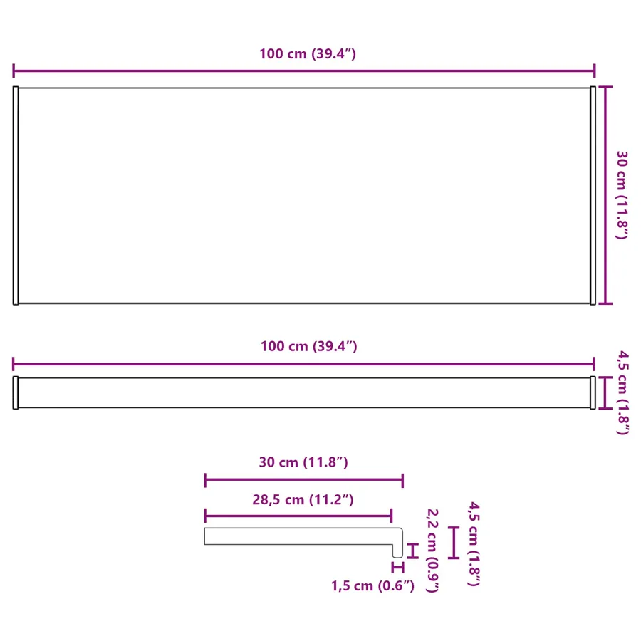 Appui de fenêtre Anthracite avec grain de bois PVC - 13