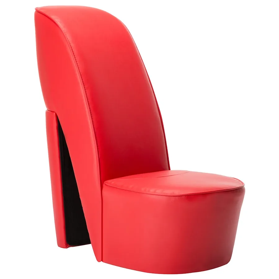 Chaise en forme de chaussure à talon haut Rouge Similicuir - 2
