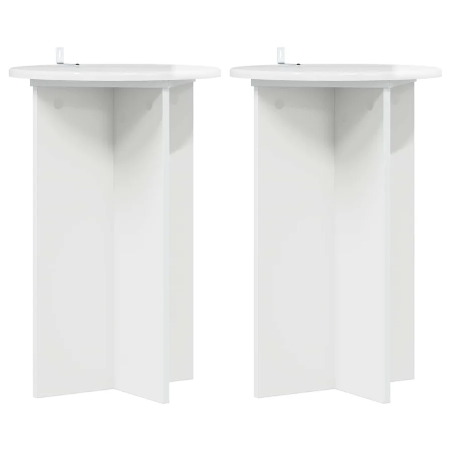 Support de Plante 2 pcs Blanc brillant Ø40 x 60 cm - 2