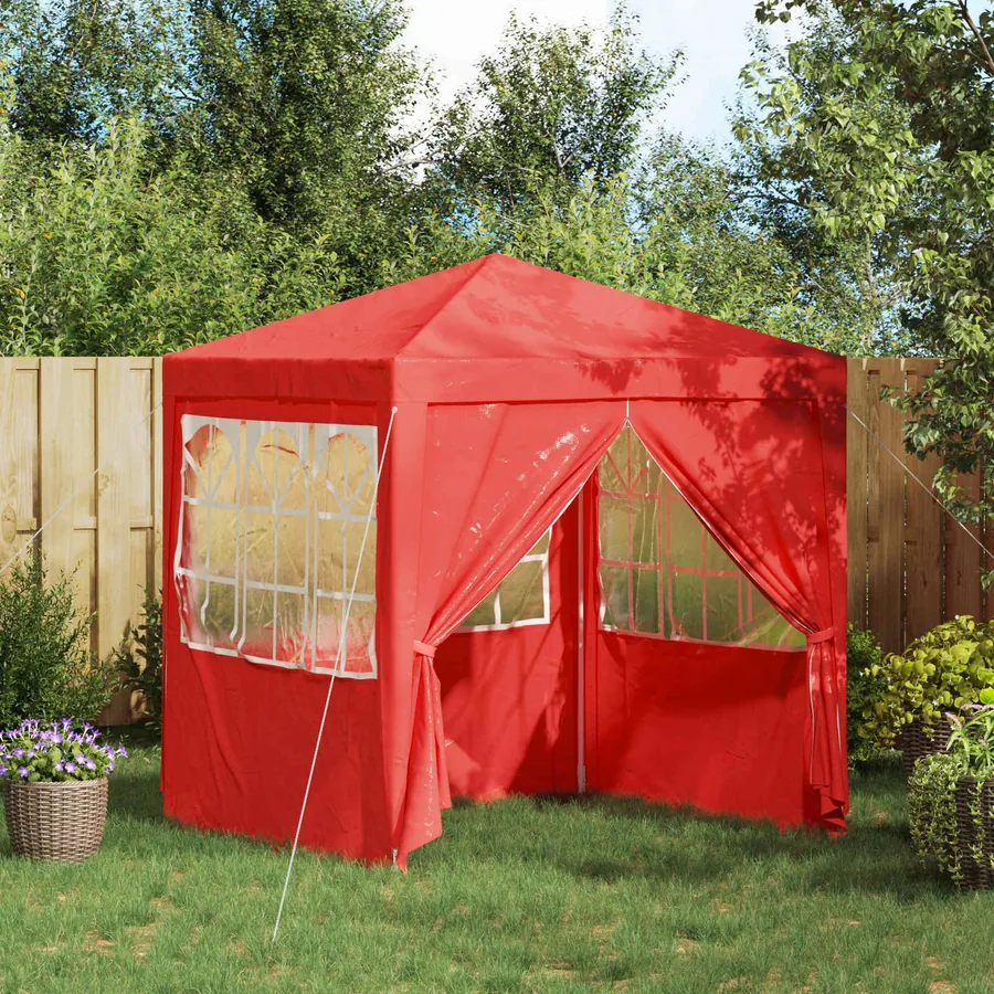 Tente de fête Rouge 200 x 200 x 240 cm PE et acier