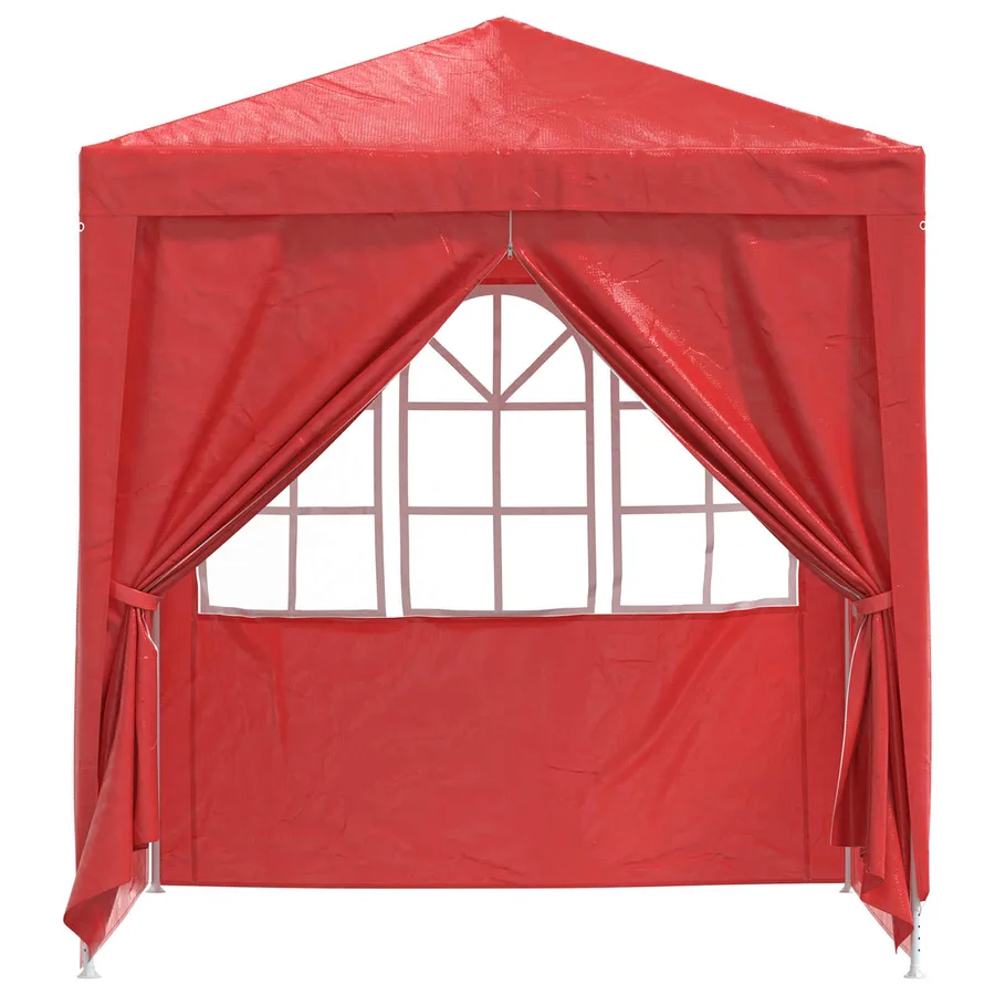 Tente de fête Rouge 200 x 200 x 240 cm PE et acier - 4