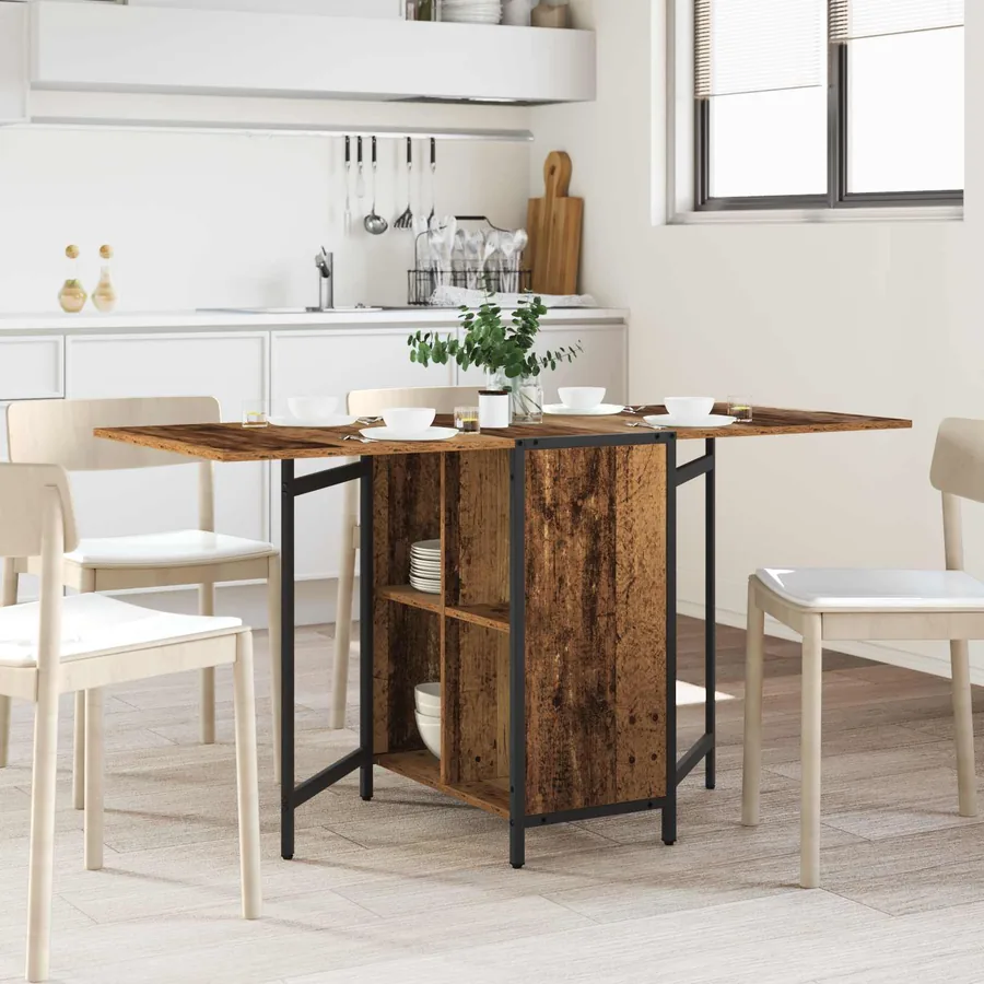 Table à dîner 144 x 60 x 75 cm Bois d'ingénierie Bois ancien