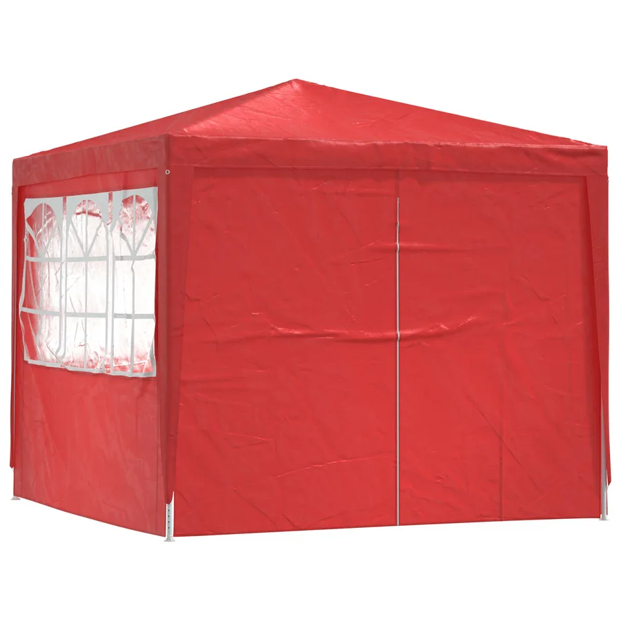 Tente de fête Rouge 250 x 250 x 240 cm PE et acier - 3