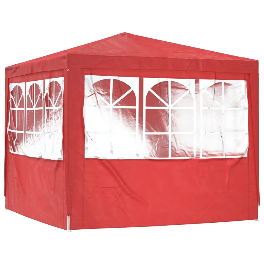 Tente de fête Rouge 250 x 250 x 240 cm PE et acier - 6