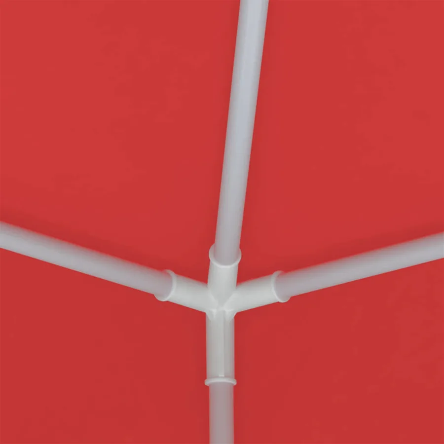Tente de fête Rouge 250 x 250 x 240 cm PE et acier - 9