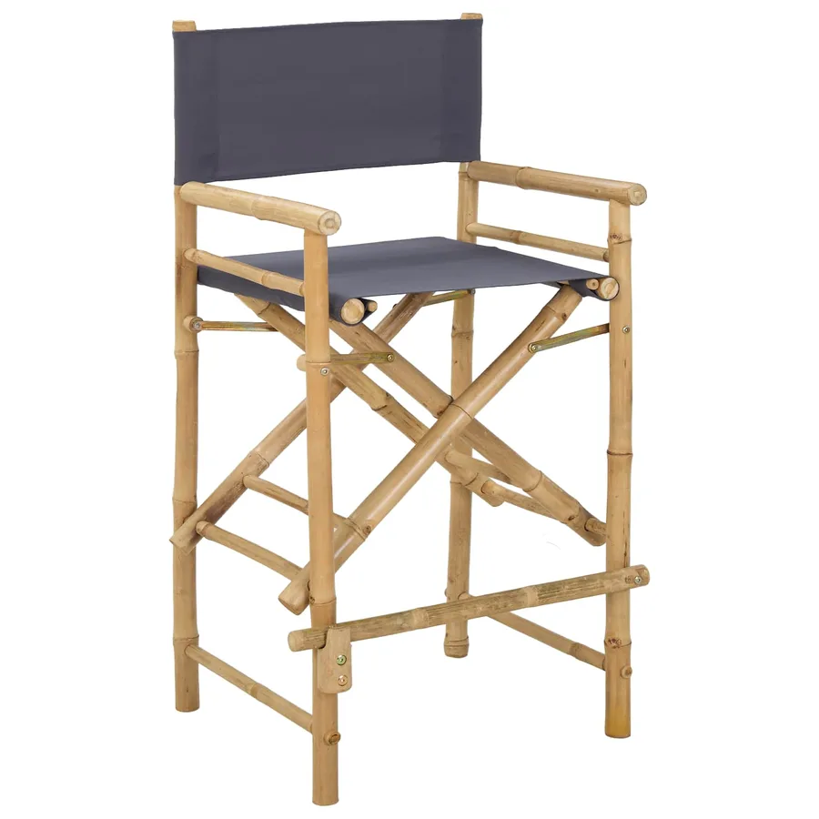 Chaise de directeur pliante 2 pcs Naturel Bambou - 3