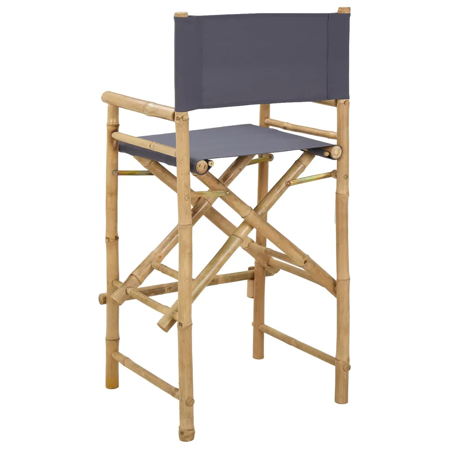 Chaise de directeur pliante 2 pcs Naturel Bambou - 7