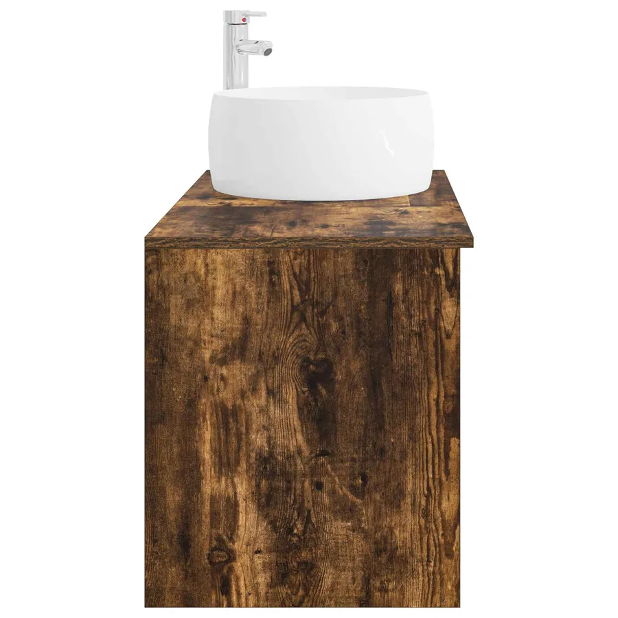Ensemble de mobilier de salle de bain 2 pcs Chêne fumé - 5