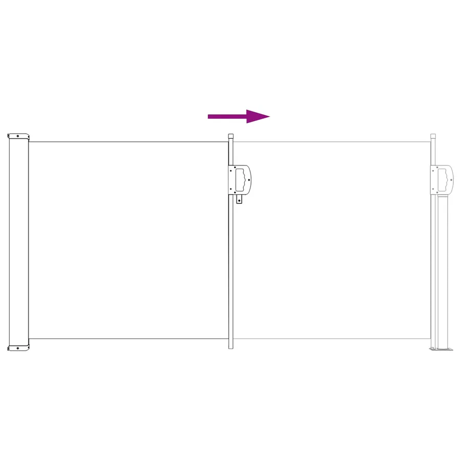 Store latéral rétractable Gris 300 x 100 cm Polyester - 6