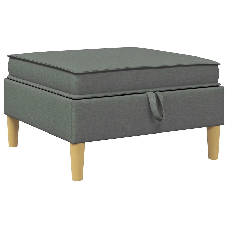 Canapé modulaire avec rangement 5 pcs Gris foncé Tissu - 6