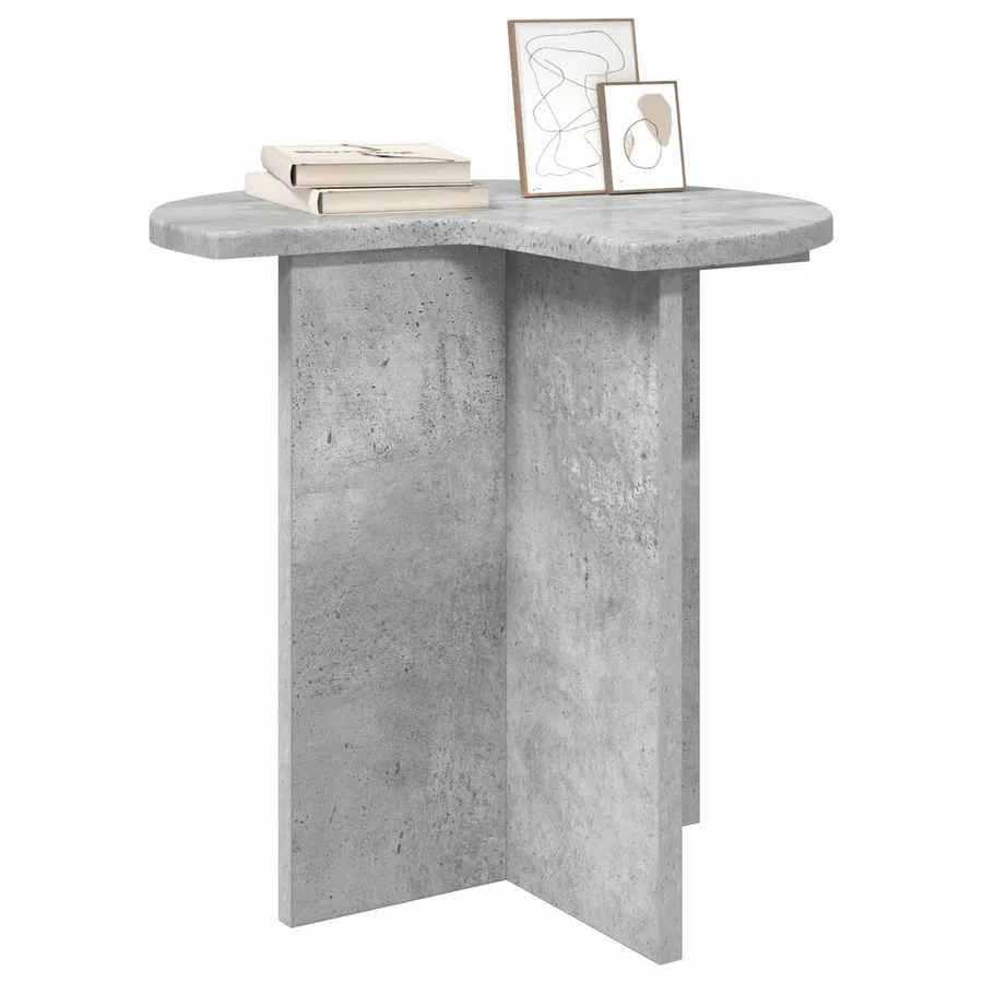 Table d'appoint Gris béton Ø 39 x 38 cm Bois d'ingénierie - 3
