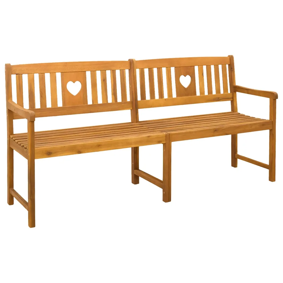 Banc extérieur Naturel 180 x 55,5 x 90 cm Bois d'Acacia Massif - 2