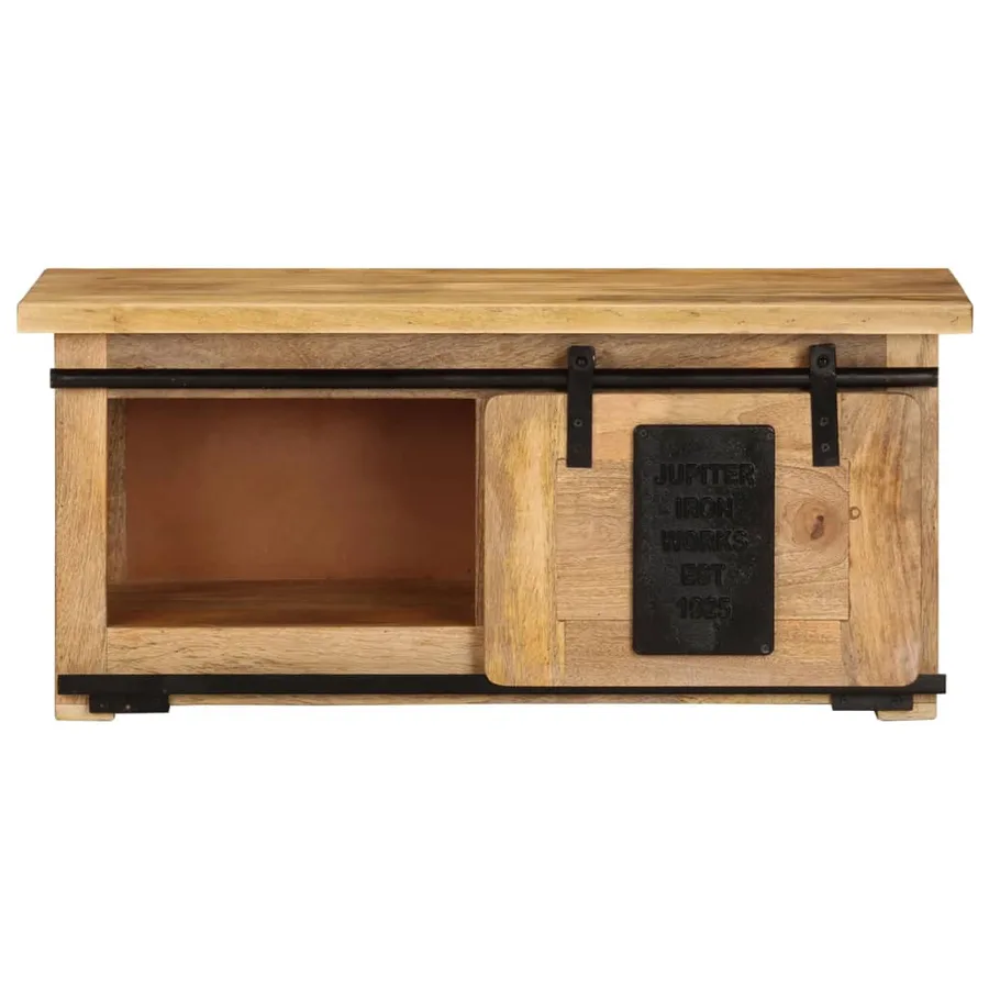 Meuble TV 90x35x40 cm Bois massif de manguier - 2