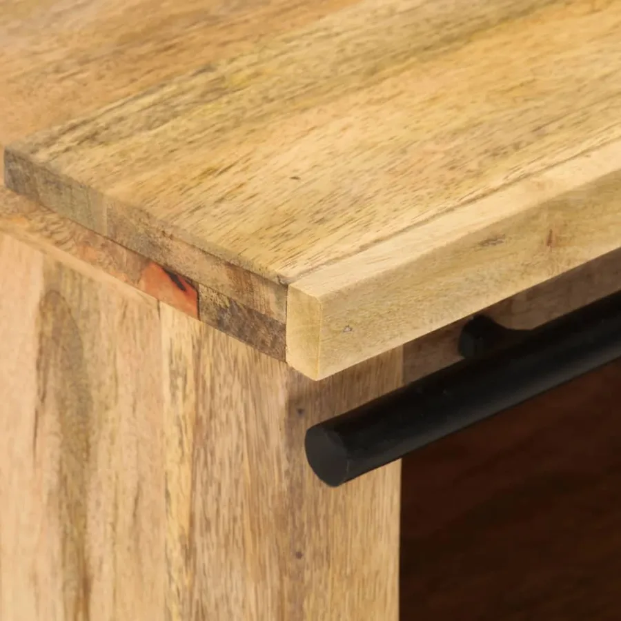 Meuble TV 90x35x40 cm Bois massif de manguier - 4