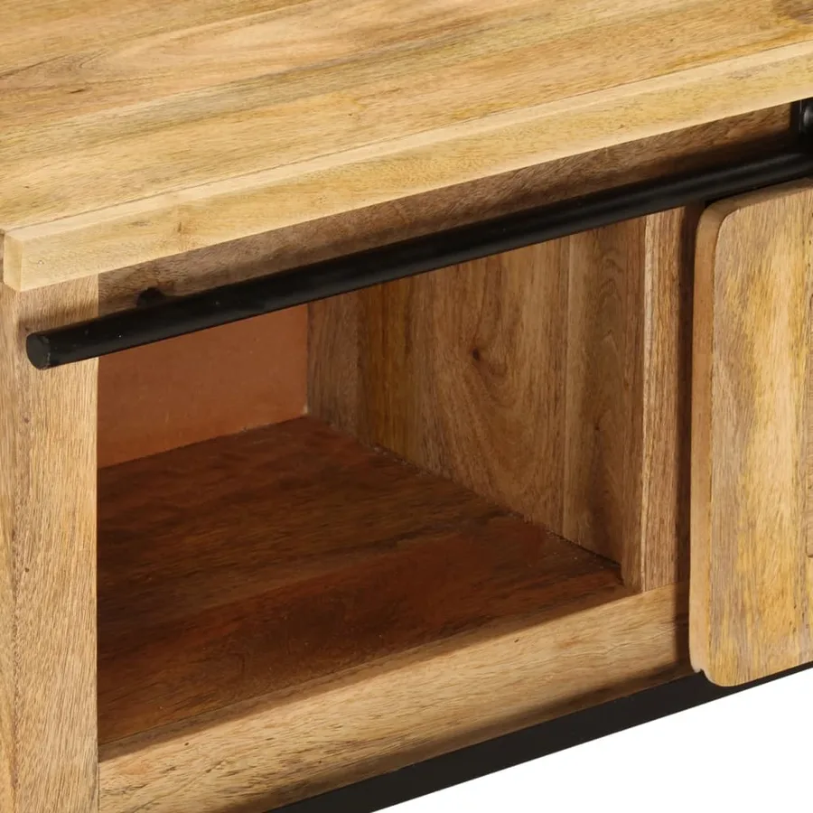 Meuble TV 90x35x40 cm Bois massif de manguier - 6