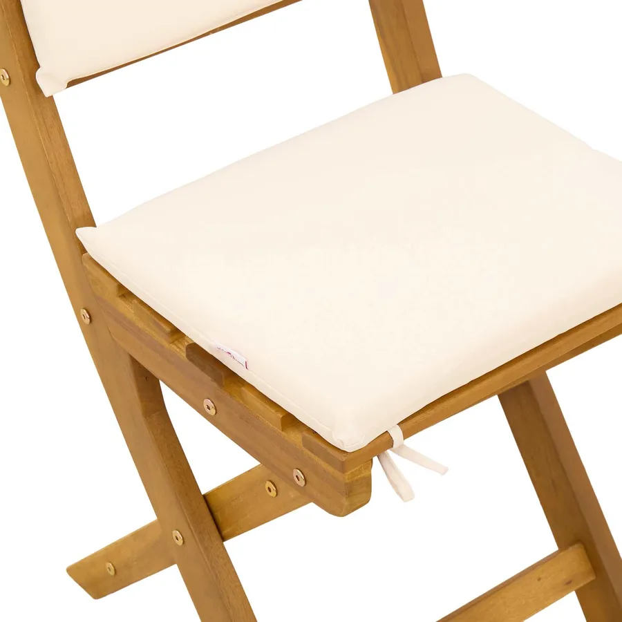 Chaises de bistrot d'extérieur 4 pcs Crème blanc - 10