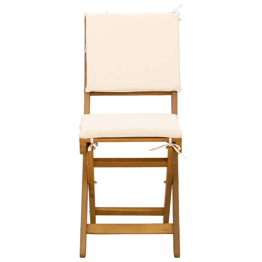 Chaises de bistrot d'extérieur 4 pcs Crème blanc - 6