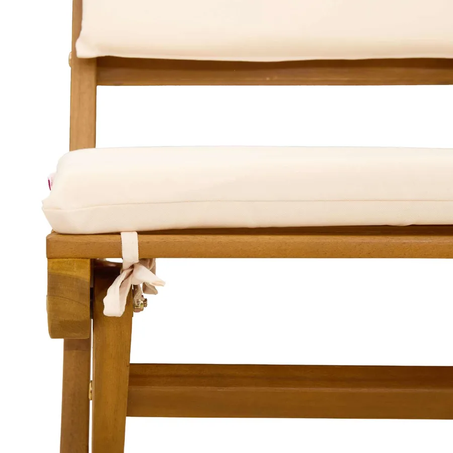 Chaises de bistrot d'extérieur 4 pcs Crème blanc - 9