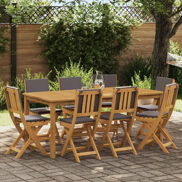 Chaises de bistrot d'extérieur 8 pcs Gris foncé 38 x 46 x 85 cm