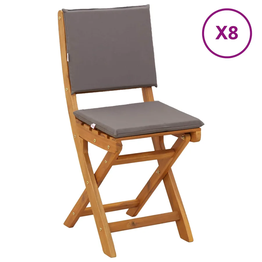 Chaises de bistrot d'extérieur 8 pcs Gris foncé 38 x 46 x 85 cm - 2