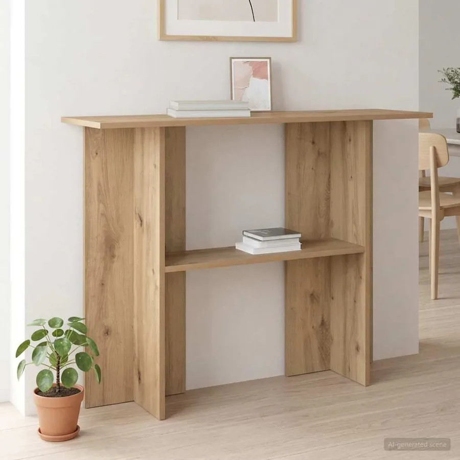 Table console Chêne artisanal 100 x 30 x 75 cm