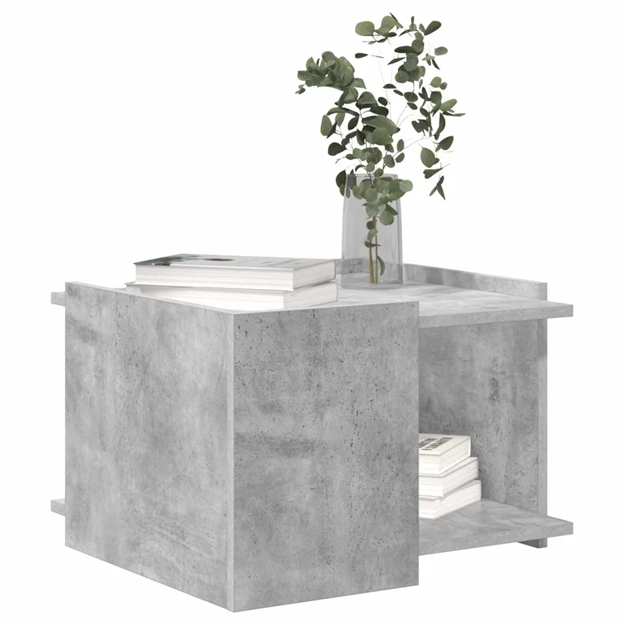 Table basse Gris béton 50,5 x 50 x 33 cm Bois d'ingénierie - 3