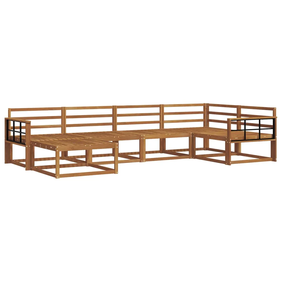 Ensemble de canapés d'extérieur 6 pcs Naturel - 2