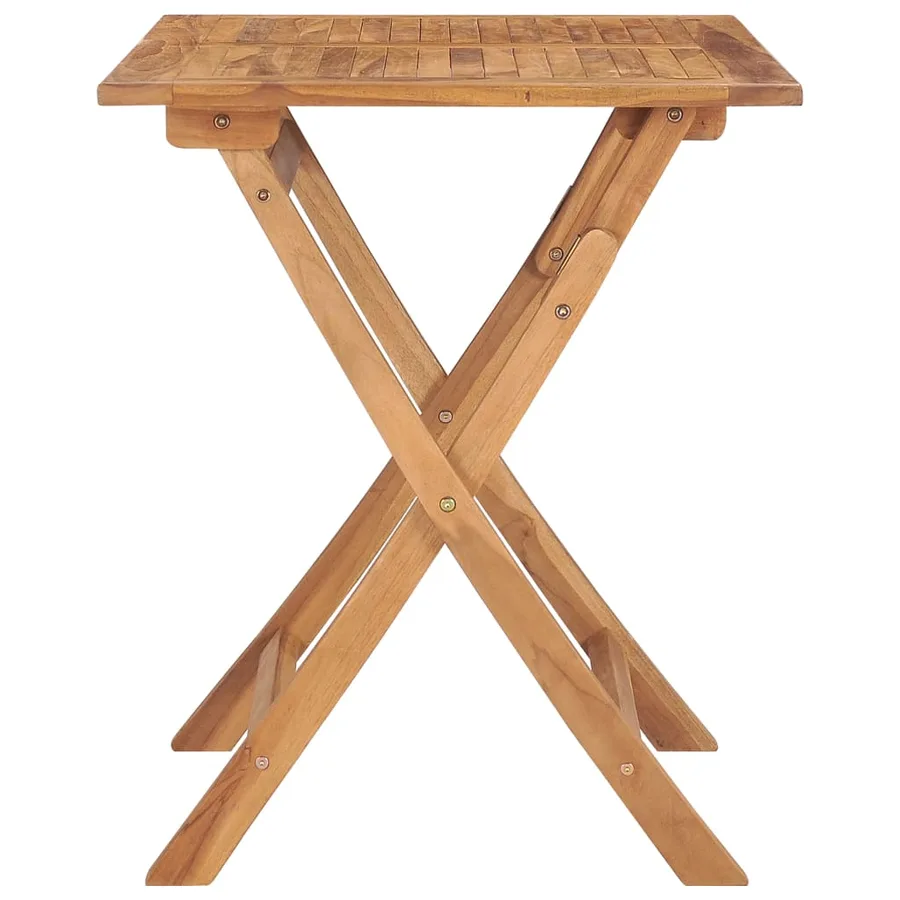 Table à dîner pliable de jardin 90x60x75 cm Bois de teck solide - 3