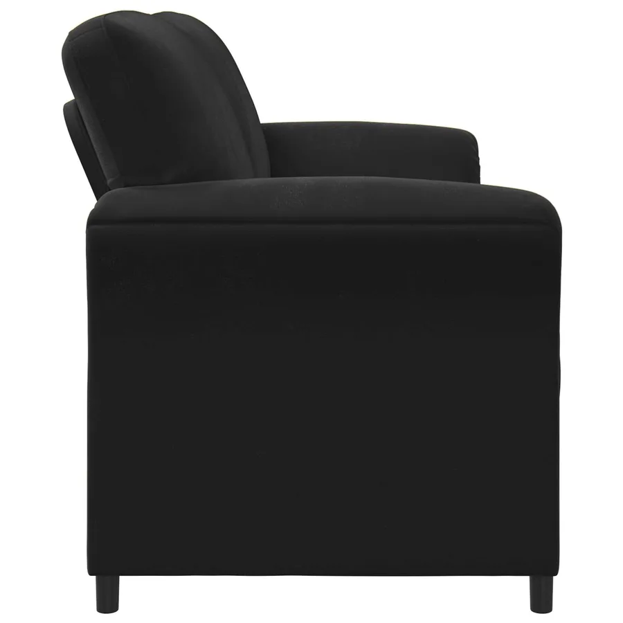 Sofa 3 places Noir 198 x 83 x 95 cm Velours - 4