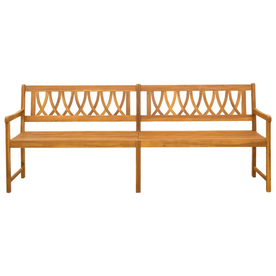 Banc extérieur Naturel 220 x 55,5 x 90 cm Bois d'Acacia Massif - 3