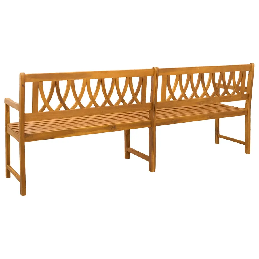 Banc extérieur Naturel 220 x 55,5 x 90 cm Bois d'Acacia Massif - 5