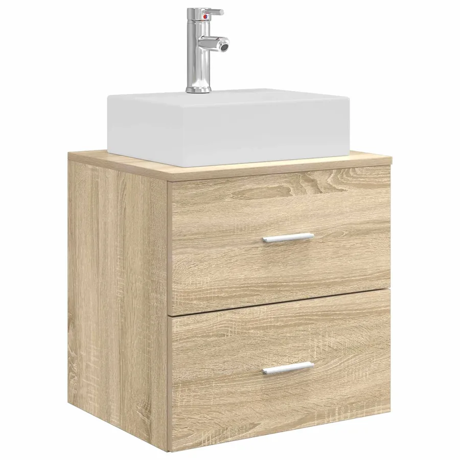 Vanité de lavabo mural Chêne Sonoma 49,5 x 41 x 62,5 cm - 2