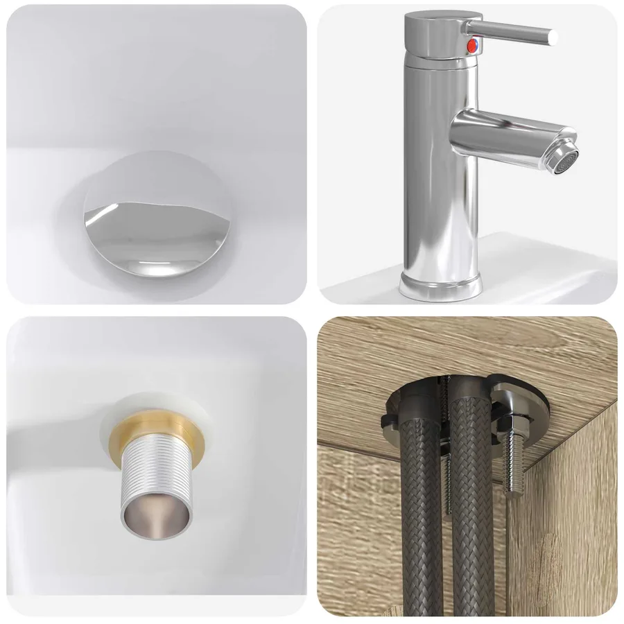 Vanité de lavabo mural Chêne Sonoma 49,5 x 41 x 62,5 cm - 7