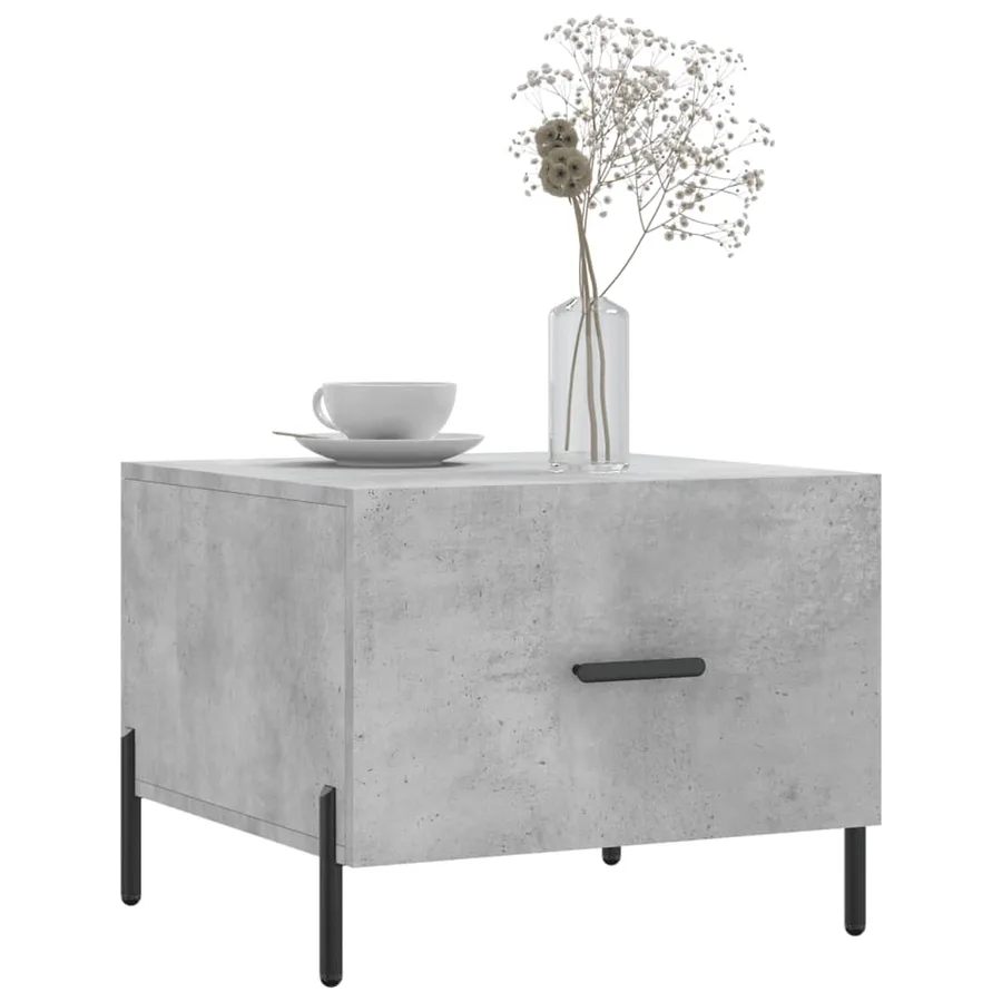 Tables basses 2 pcs gris béton 50x50x40 cm bois d'ingénierie - 3