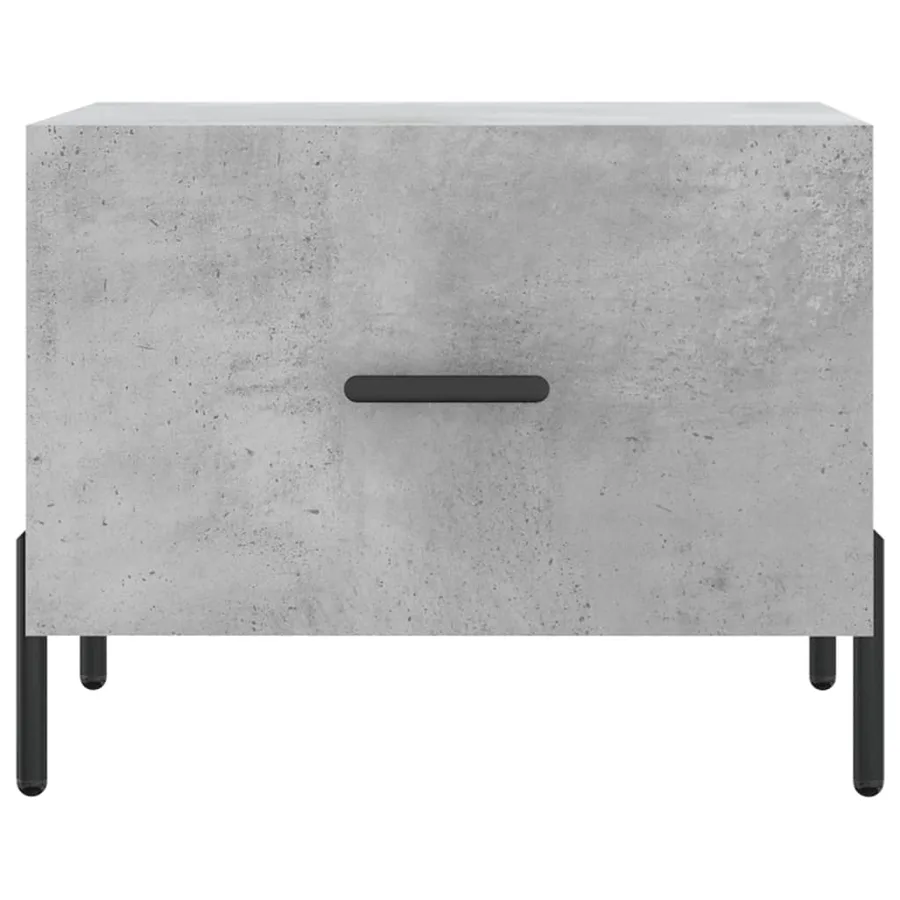 Tables basses 2 pcs gris béton 50x50x40 cm bois d'ingénierie - 6