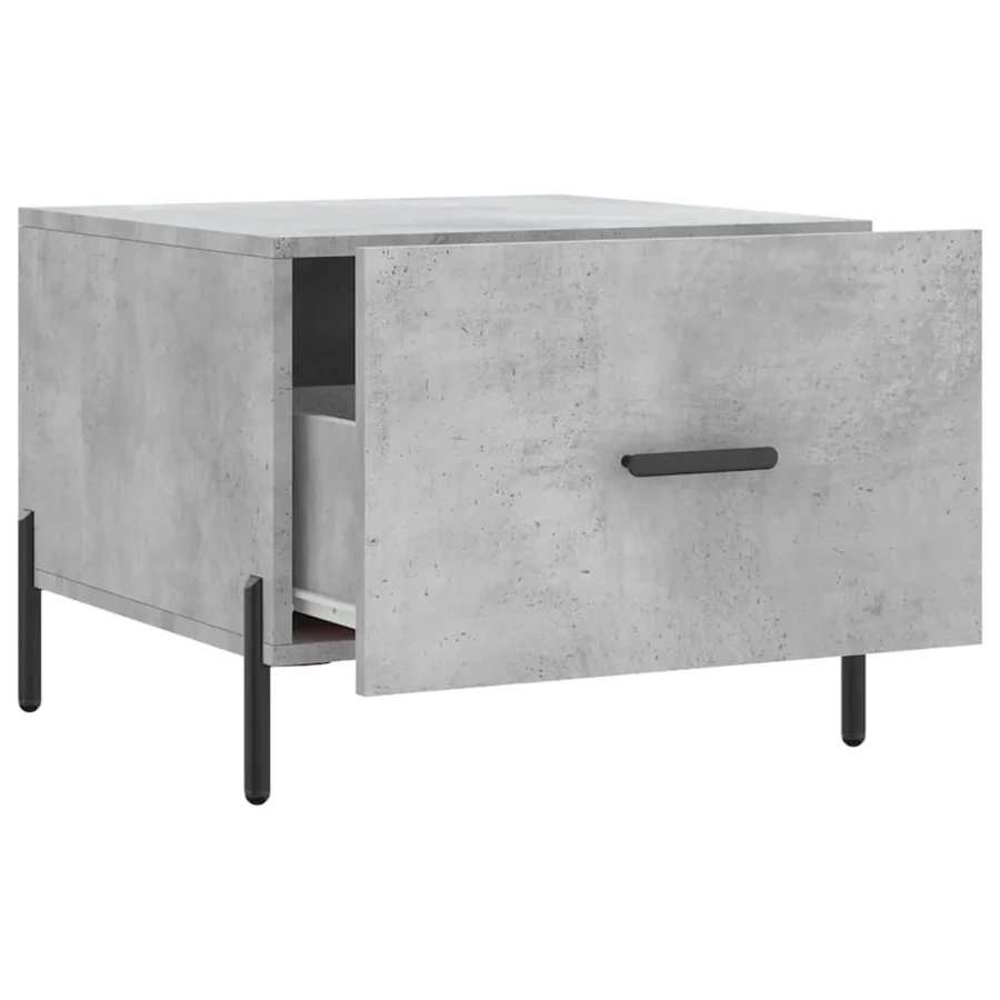 Tables basses 2 pcs gris béton 50x50x40 cm bois d'ingénierie - 7