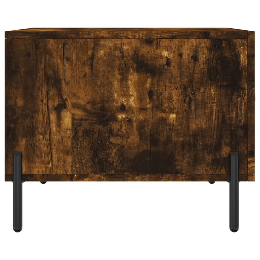 Tables basses 2 pcs chêne fumé 50x50x40 cm bois d'ingénierie - 8
