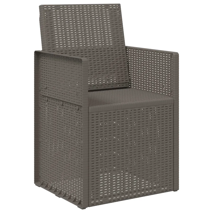 Chaises de jardin salle à manger 2 pcs Gris clair PP - 4