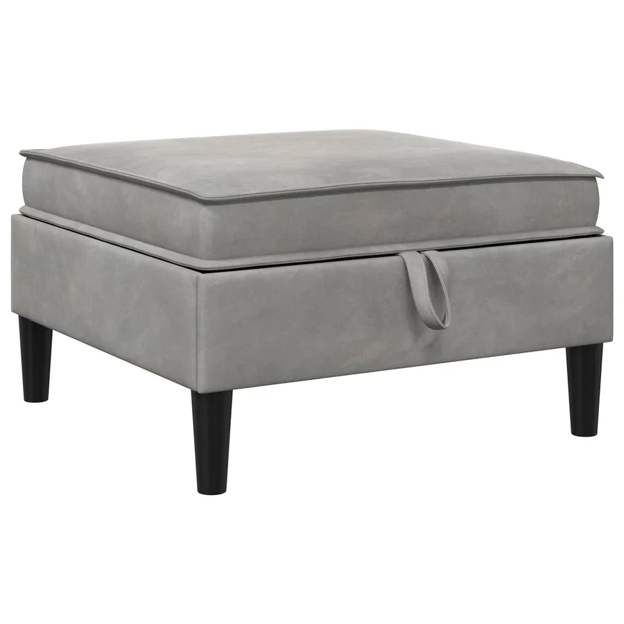 Ensemble de meubles pour le salon 5 pcs Gris clair Velours - 6
