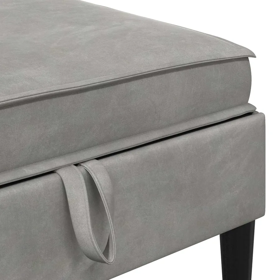Ensemble de meubles pour le salon 5 pcs Gris clair Velours - 7