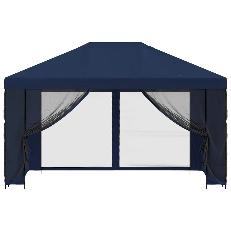 Abri de jardin avec parois 4 × 3 m Bleu Polyester et Acier - 5