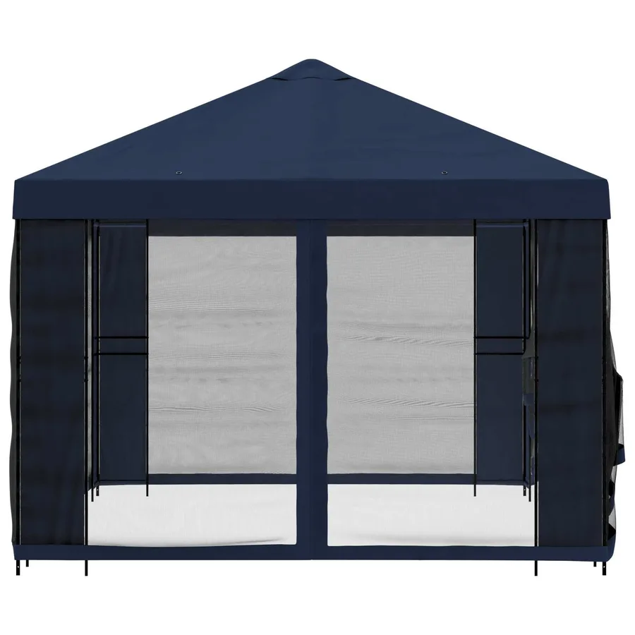 Abri de jardin avec parois 4 × 3 m Bleu Polyester et Acier - 6